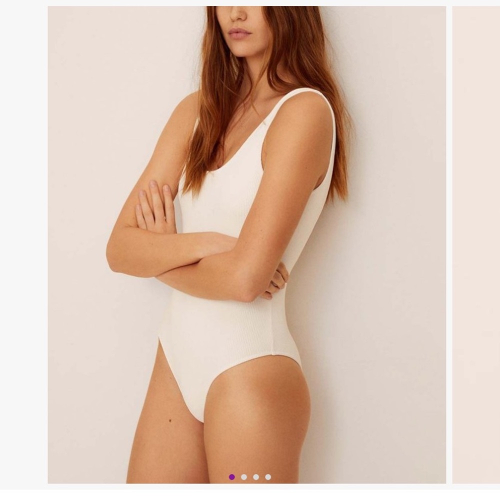 NWT Mango White Valetine Bathing Suit- Size XS